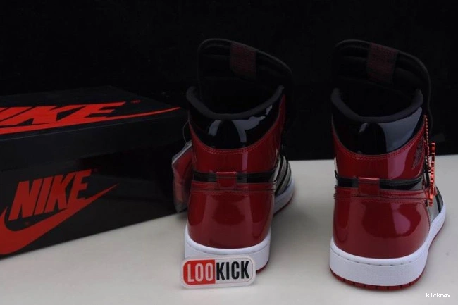 Cheap MAX Bred 555088-063 Air Jordan 1 Patent High OG 0629